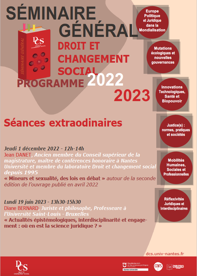 Séminaire général DCS 2022-2023 - Séances extraordinaires