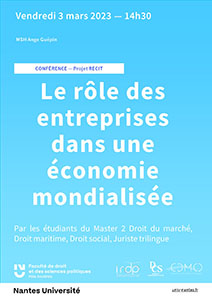 Conférence Le rôle des entreprises dans une économie mondialisée