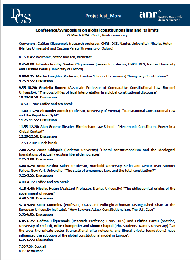 Conference on the limits of global constitutionalism 22 march 2024