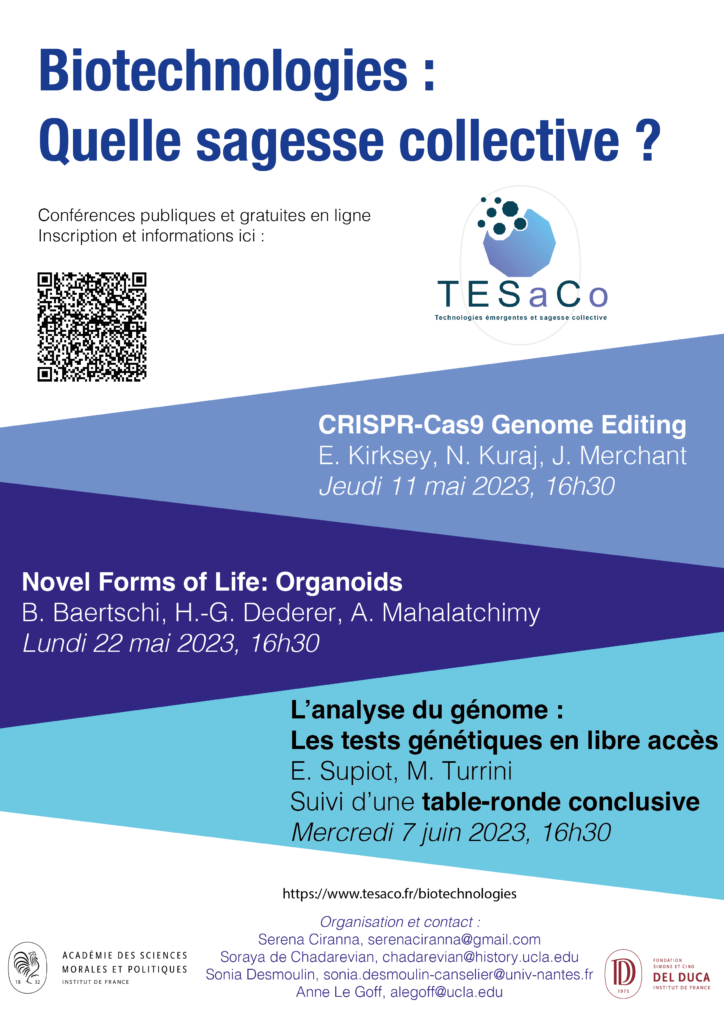 Cycle de Conférences - TESaCo - Biotechnologies : quelle sagesse collective ?